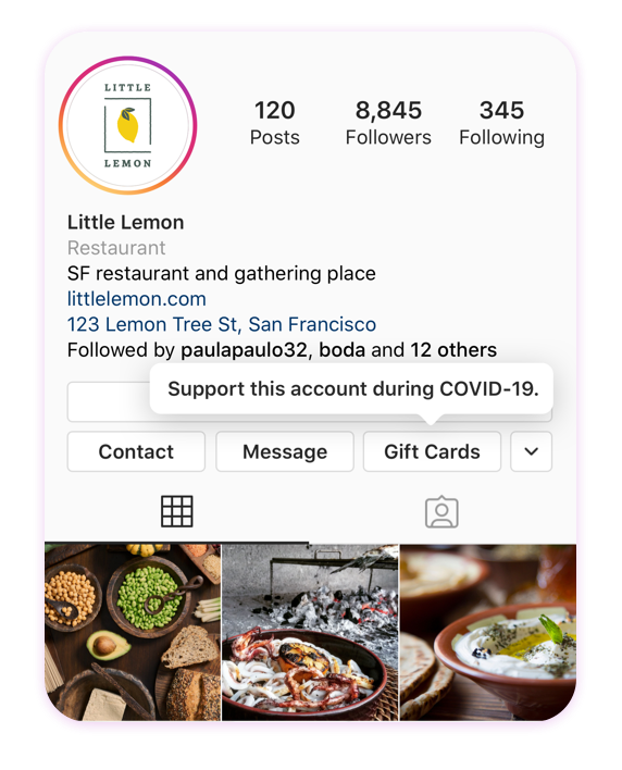 Instagram Has New Call-to-Action Stickers for Gift Cards and Delivery