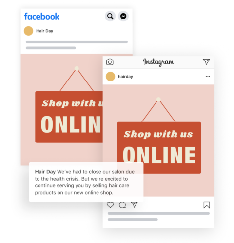 Facebook Templates for Business Posts About COVID-19 Changes
