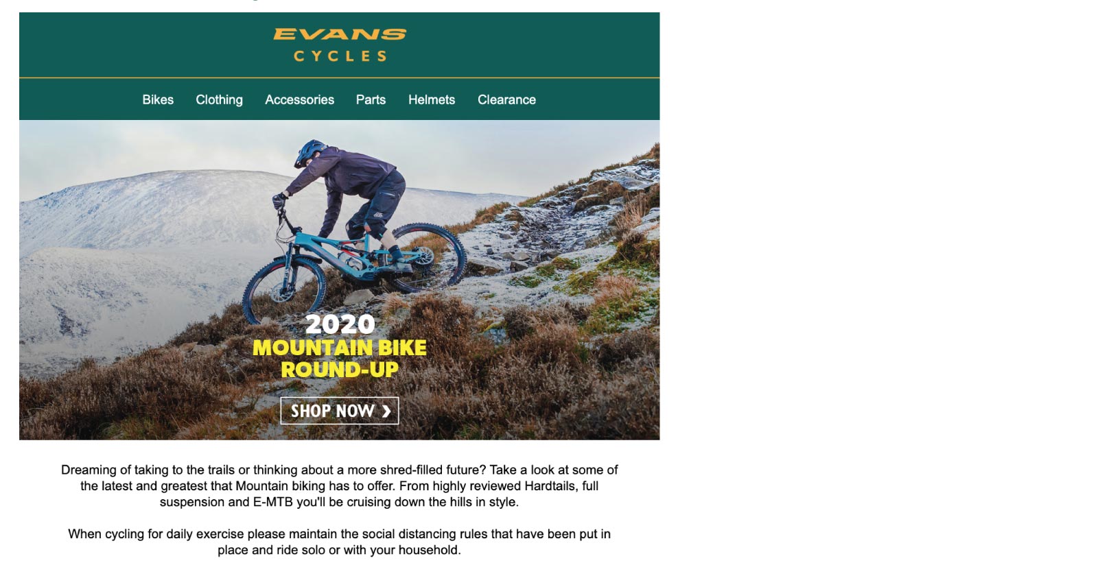 Getting Your Brand Message Right in Times of Crisis - Evans Cycles