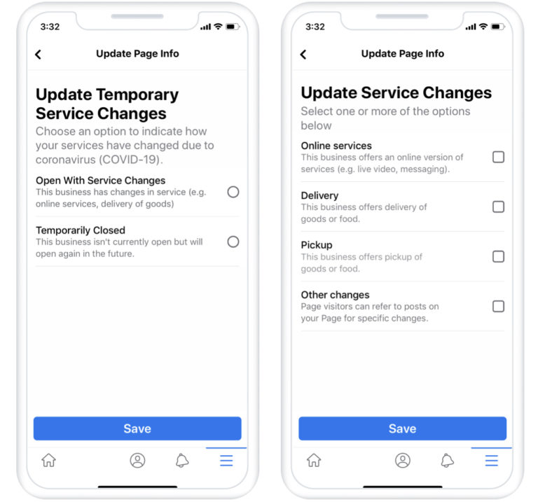 Facebook Lets Businesses Show Temporary Service Changes on Their Facebook Pages