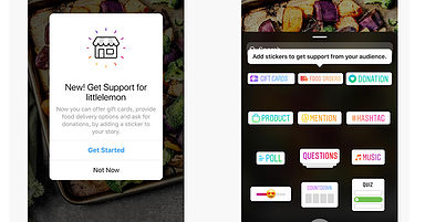 Instagram Has New Call-to-Action Stickers for Gift Cards and Delivery