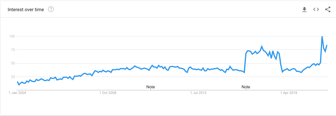 Google Trends Interest on SEO