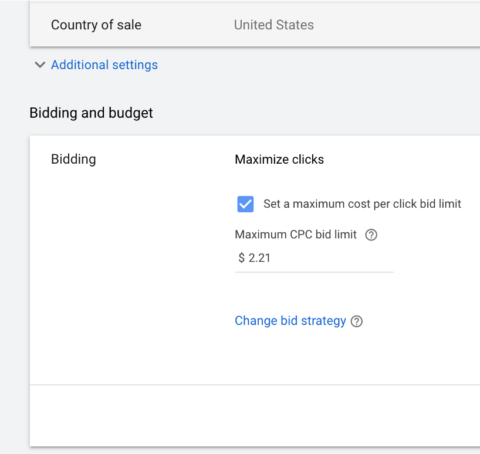 google shopping maximize clicks bidding strategy