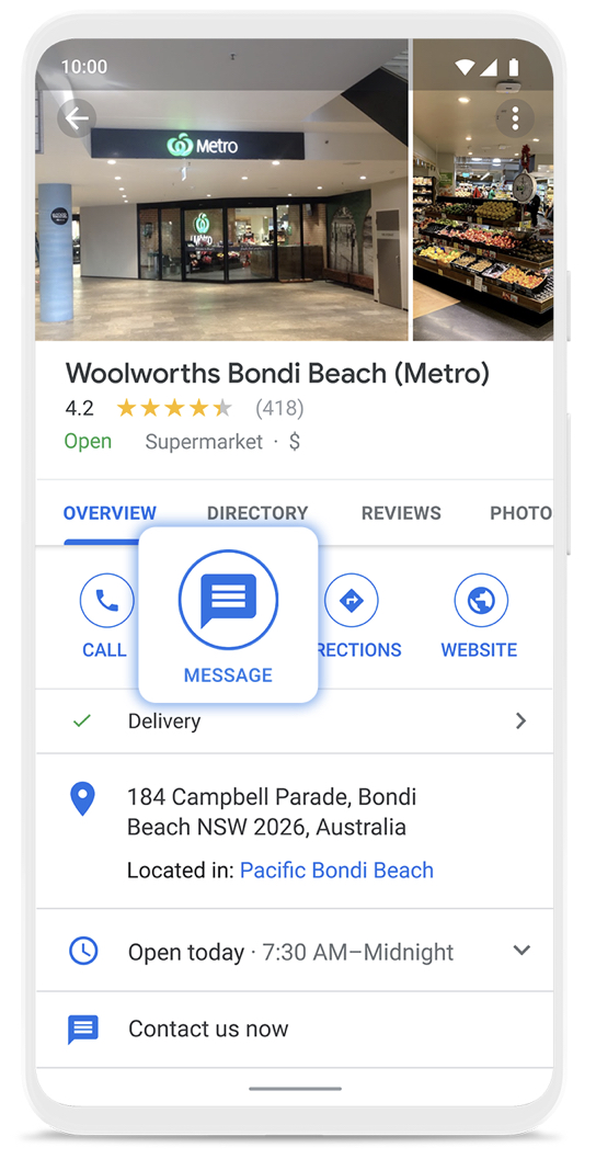 Google Expands Business Messaging to Mobile Websites