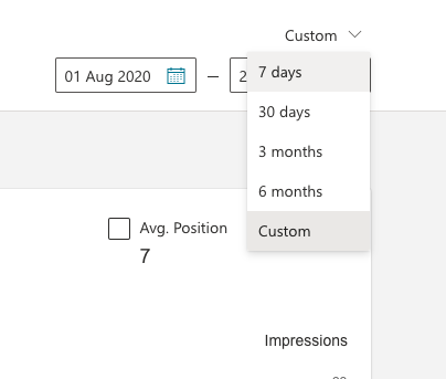 bing webmaster tools date