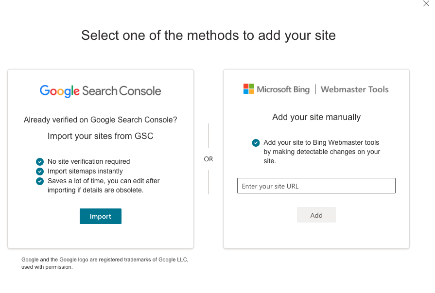 bing webmaster tools verification