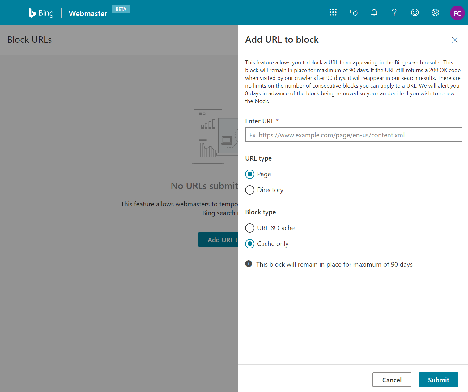 Block specific URLs or Directoriesfast