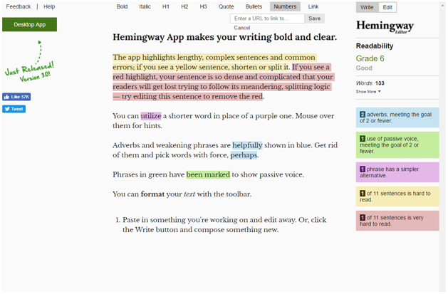 Hemingway App