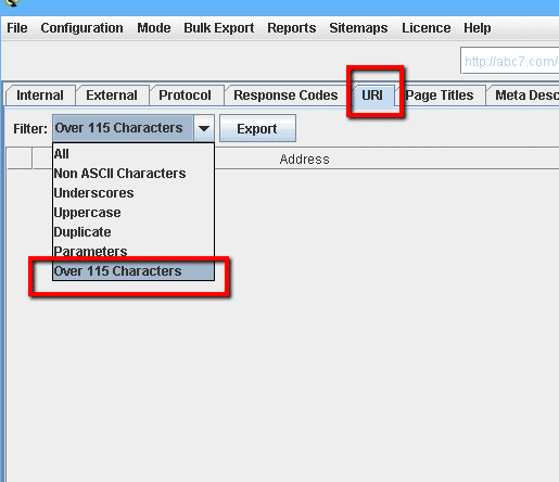 ScreamingFrog URL length