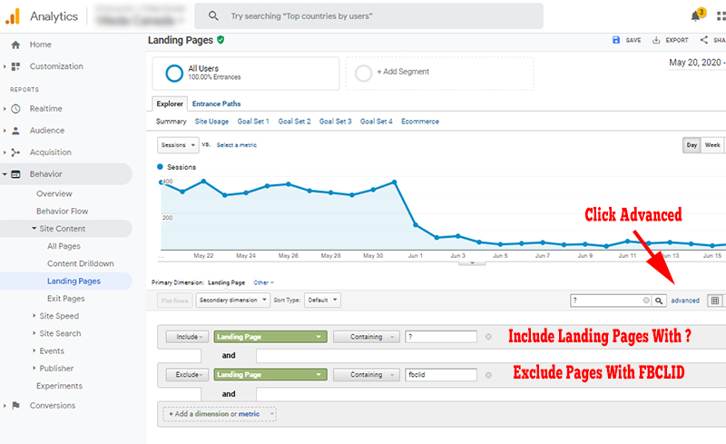 Google Analytics Advanced Filters