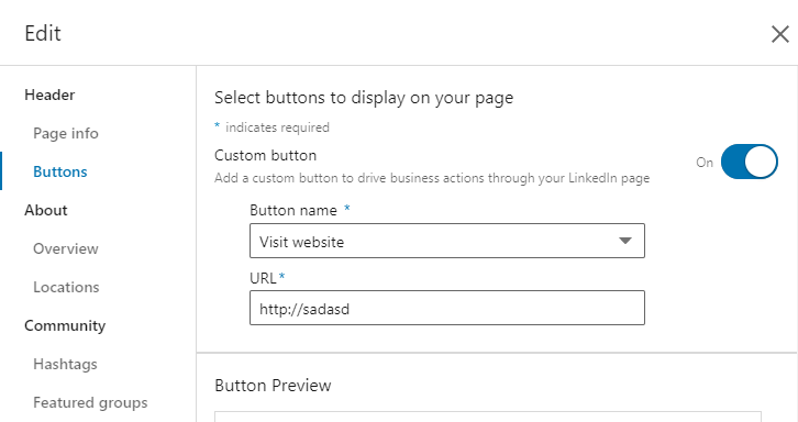 LinkedIn-page-custom-button