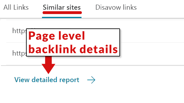 Screenshot of Bing Backlink Checker Tool
