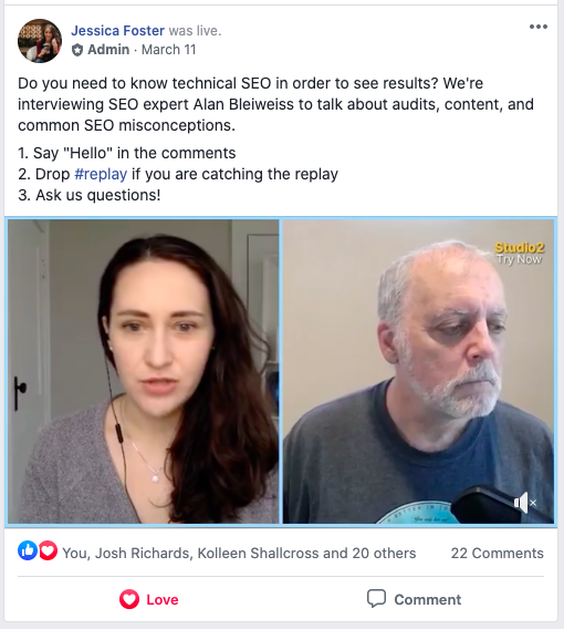 Facebook Live interview with SEO, Alan Bleiweiss