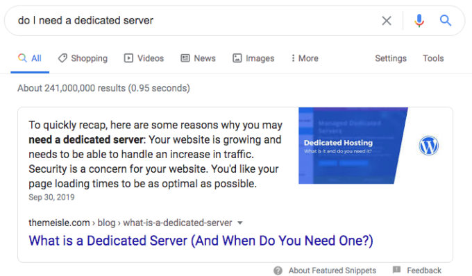 A Complete List of Google's Featured Snippets Types