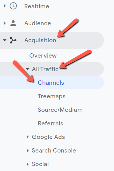 GA Analyzing Traffic Drop Step 1