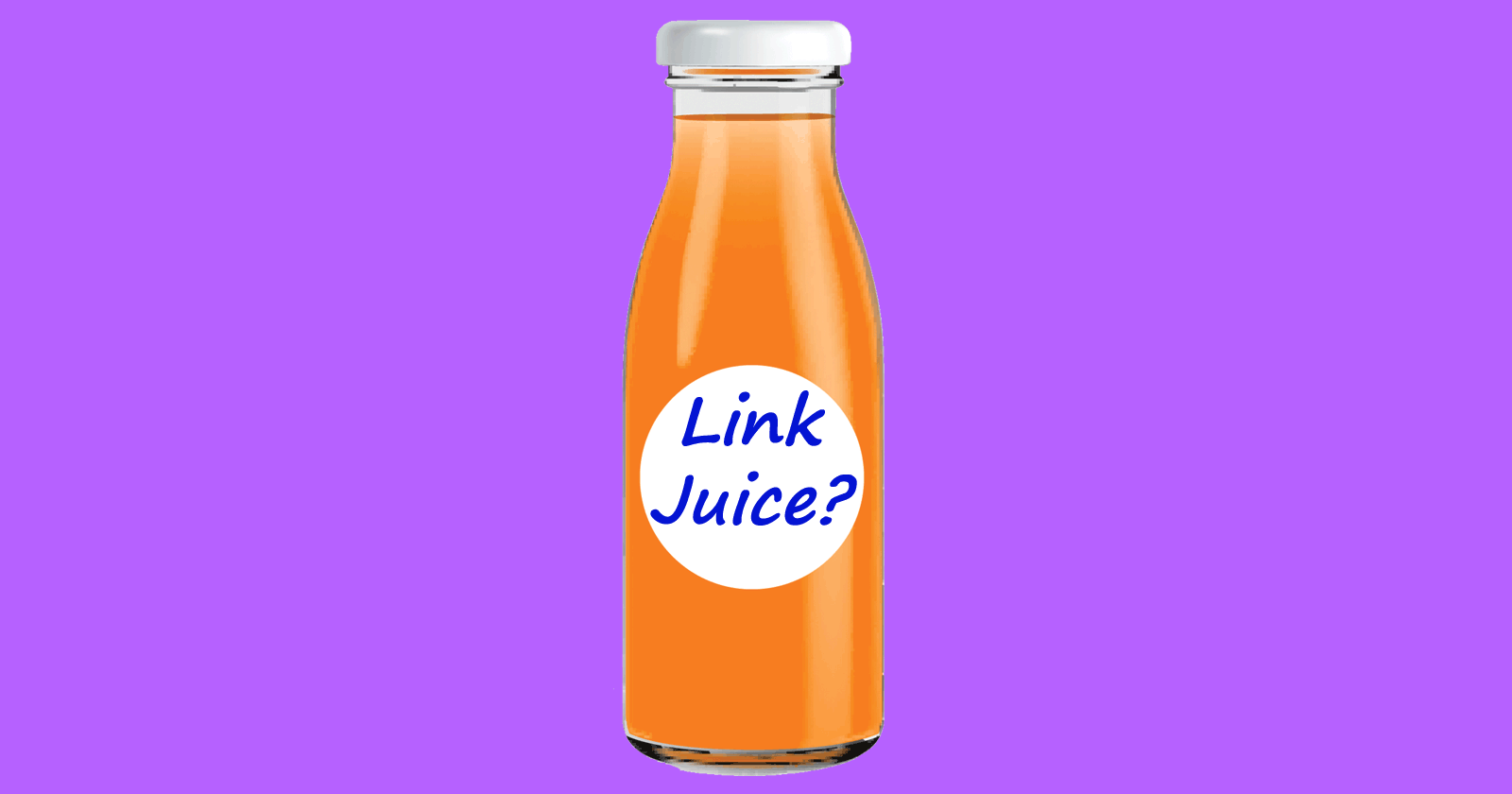 image of a juice bottle with a label that reads, "Link Juice?"