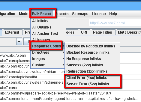 GSC - 400 and 500 server error codes