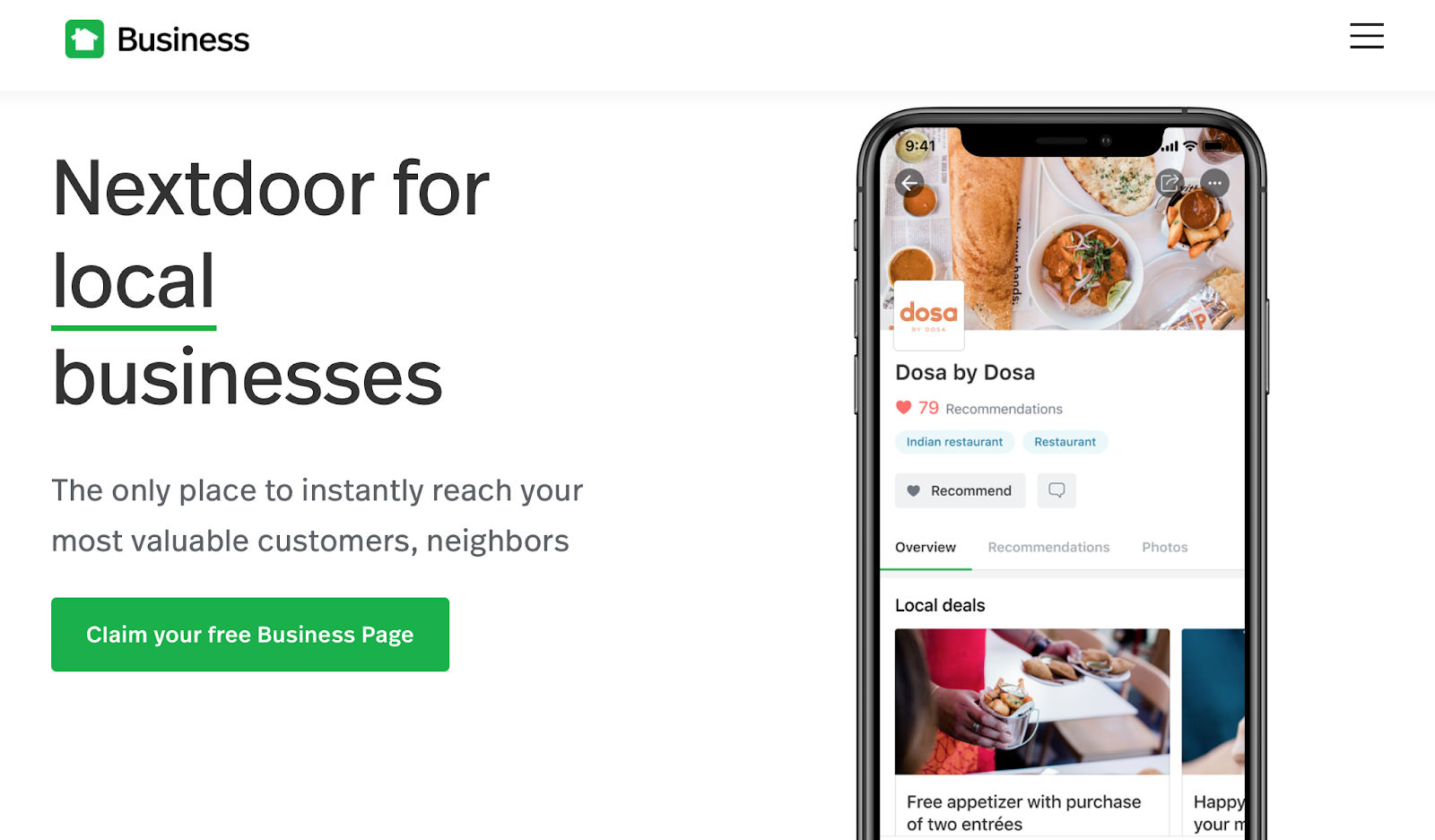 Nextdoor for local businesses