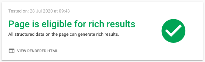 Valid AMP in rich results test tool