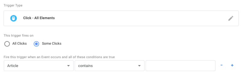Google Tag Manager Click Trigger