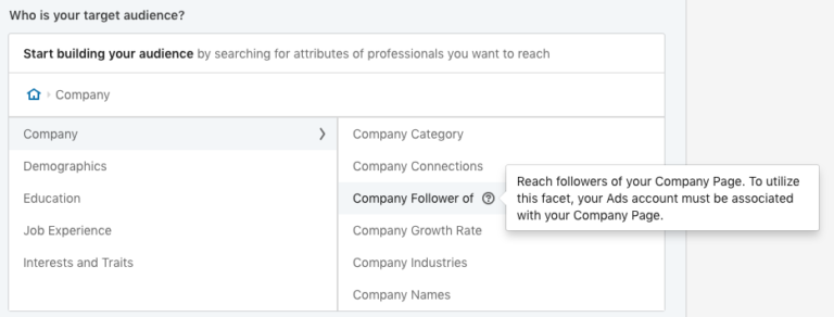 LinkedIn Company Follower Targeting