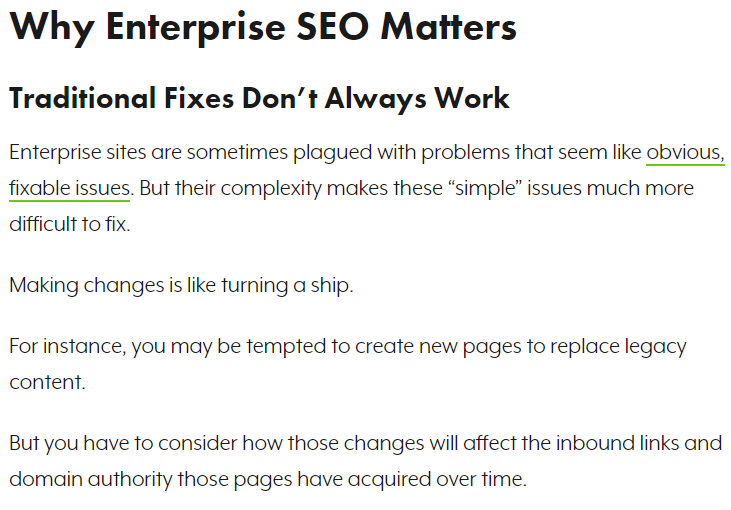 why enterprise seo matters