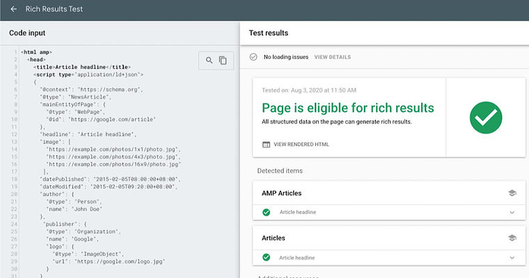 Google’s Rich Results Test Tool Supports ‘Article’ Markup