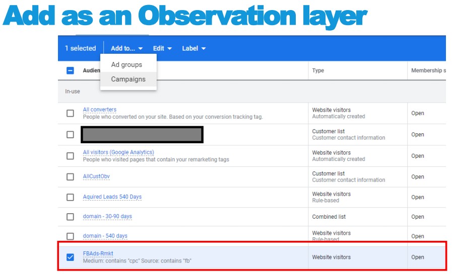 Add as an Observation layer