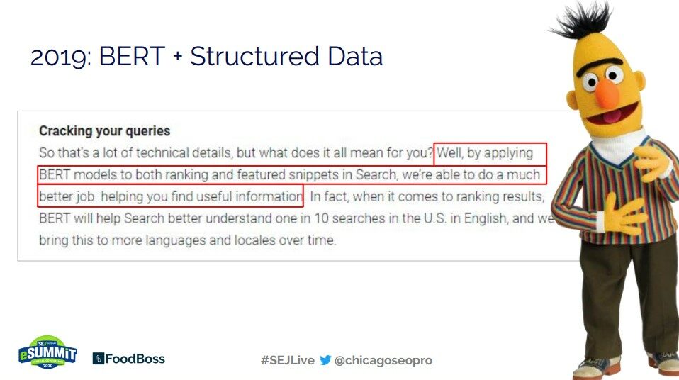 BERT & structured data