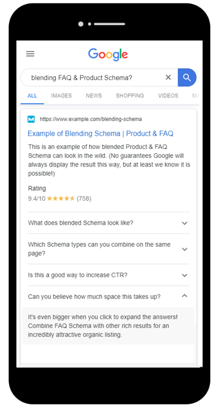 blending faq and product schema