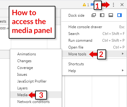 Image showing how to access media panel