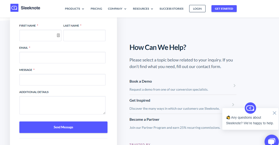 Get in touch with us