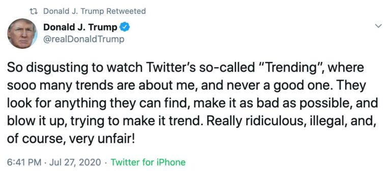 Donald Trump Tweet