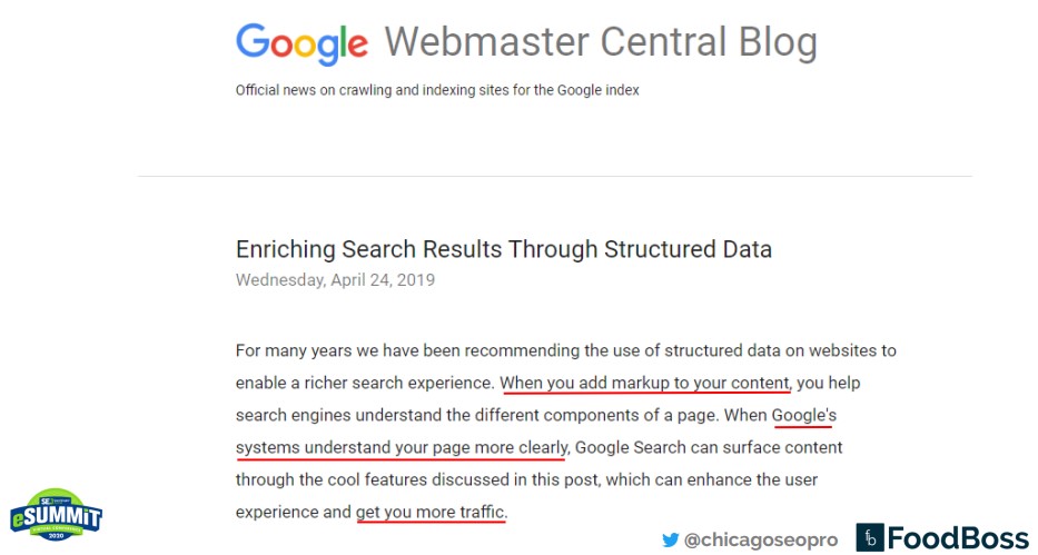 Enriching search results through structured data