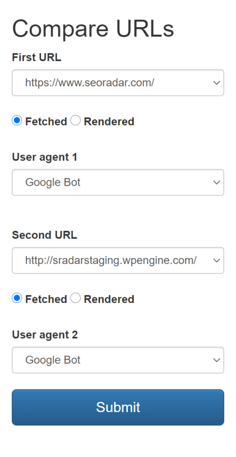 Fetch as Googlebot