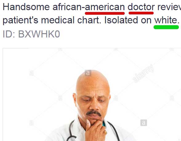 Screenshot of image of a Black doctor