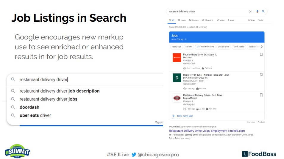 Job Listings in Search