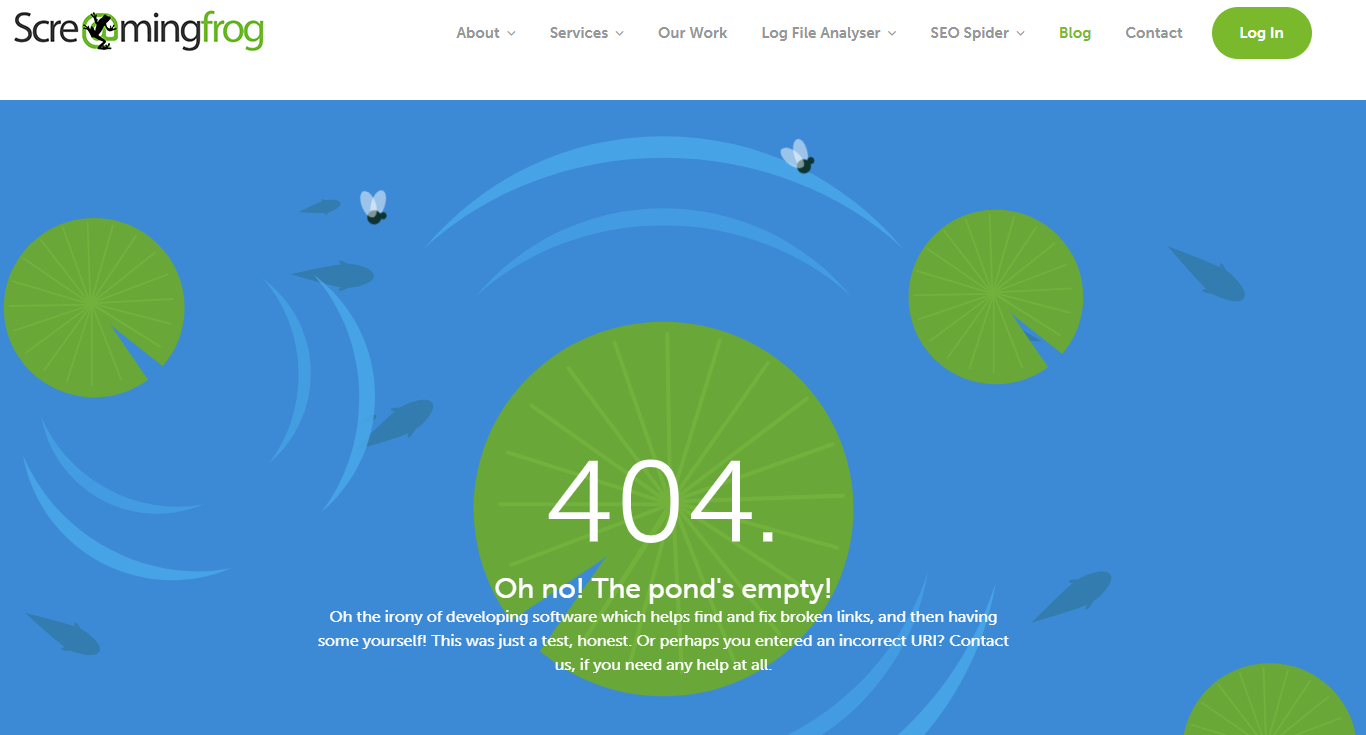 404 page screaming frog