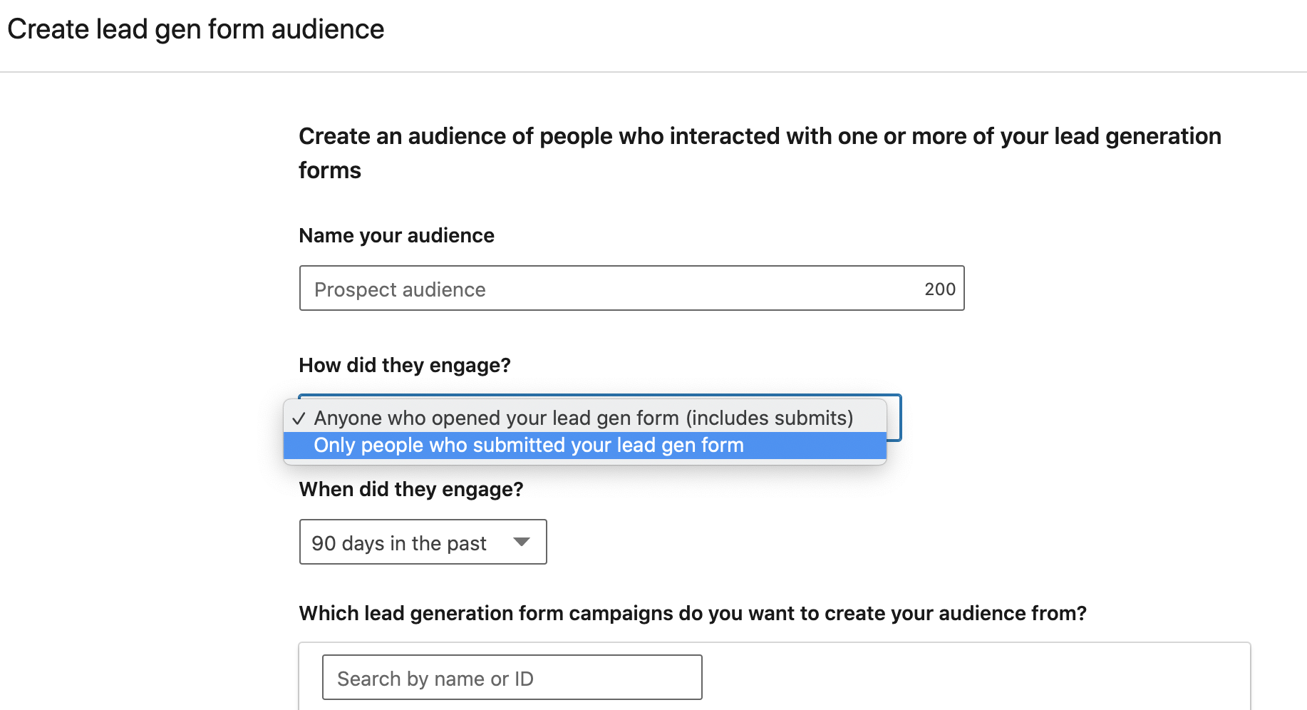 Lead Gen Form Retargeting