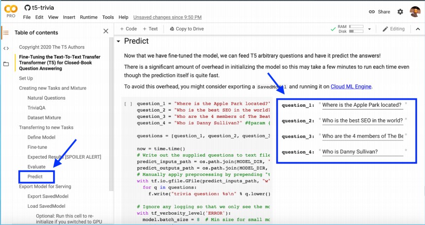 Run the Remaining Cells up to the Prediction Step