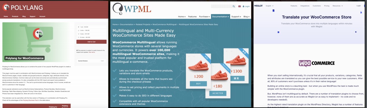 Woocommerce multilingual plugin