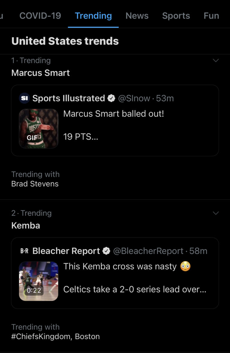 Twitter Showing Why Topics Are Trending