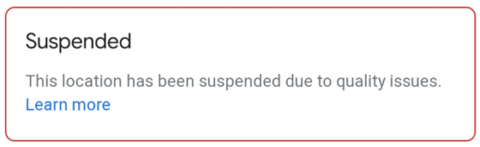 GBP Suspension Notification