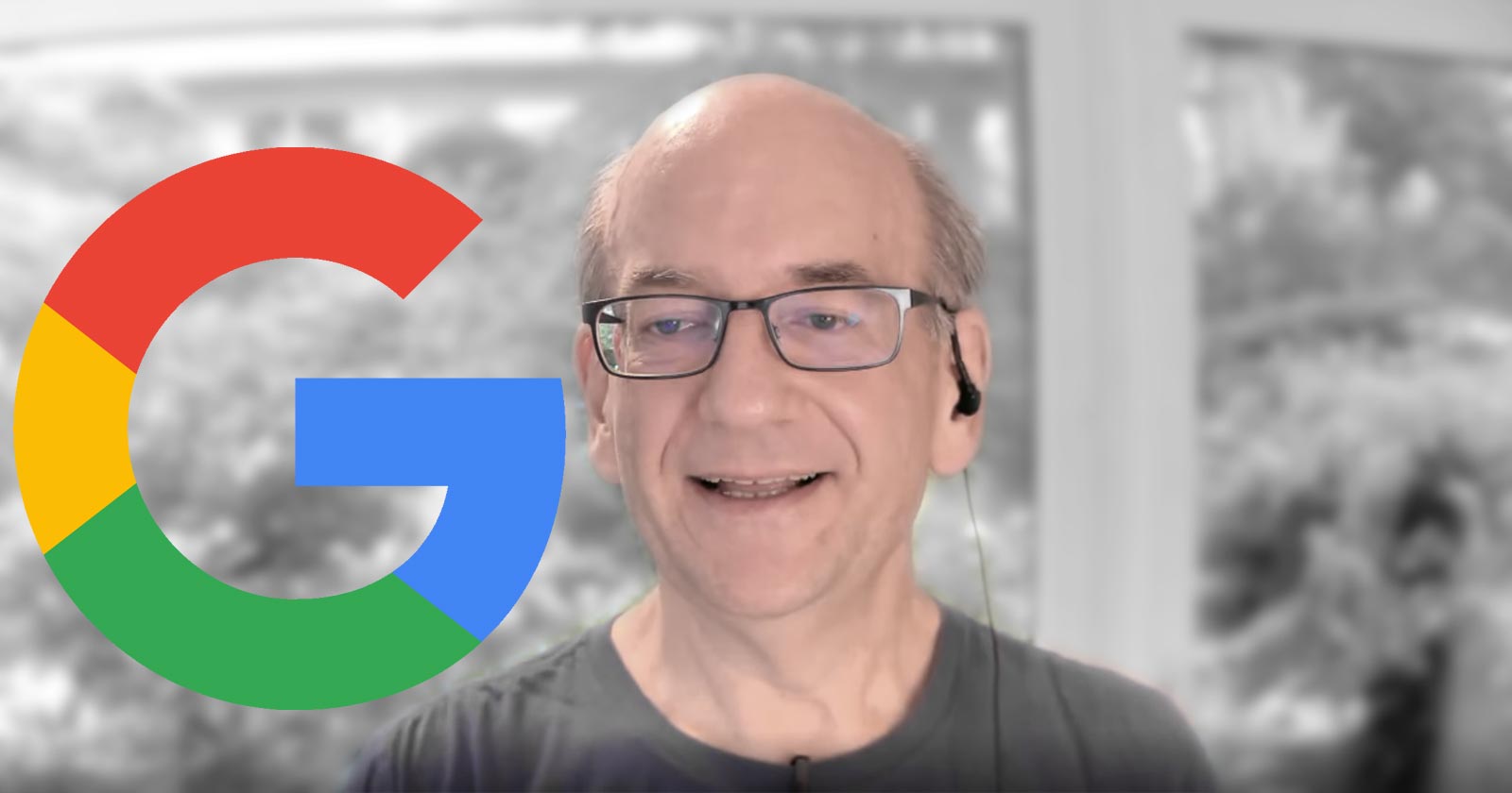 Image of the Google Logo next to Google Webmaster Trends Analyst John Mueller