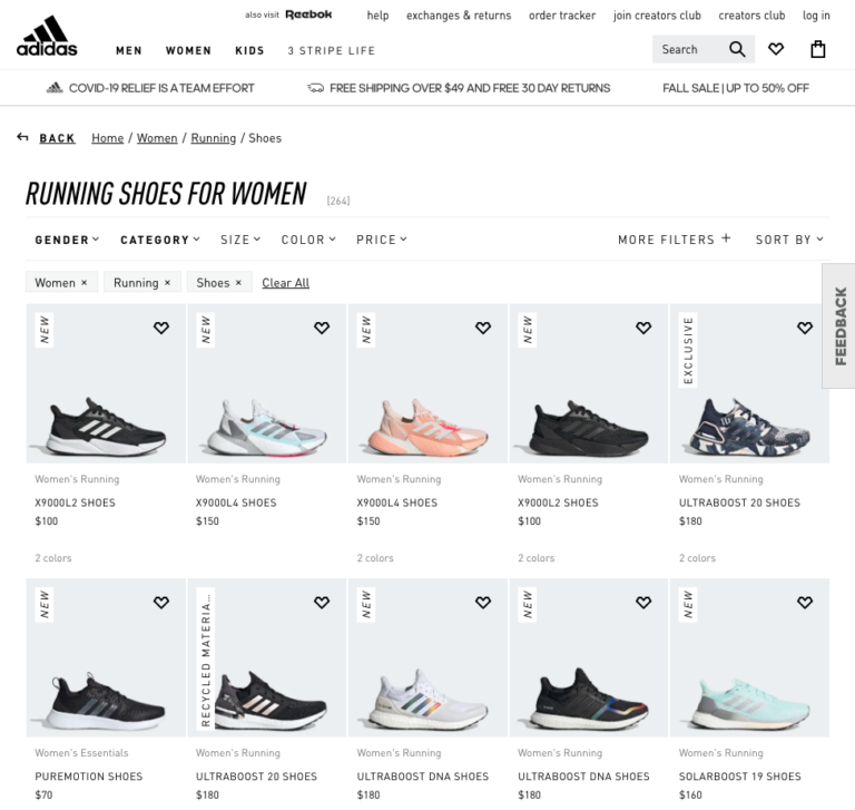 Adidas Landing Page