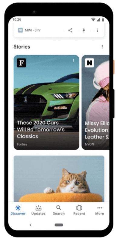 Google Discover Updated With Web Stories Carousel