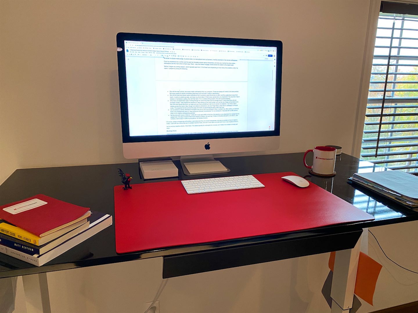 stand up desk helps keep energy levels high for better writing
