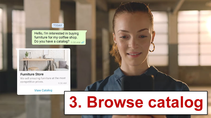 Browse catalog with WhatsApp