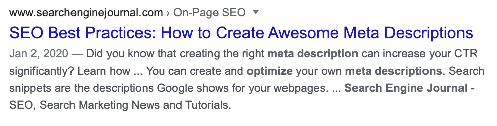 Search Engine Journal meta description