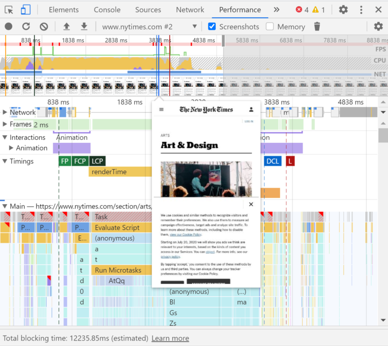 Chrome DevTools 'Screenshots' feature